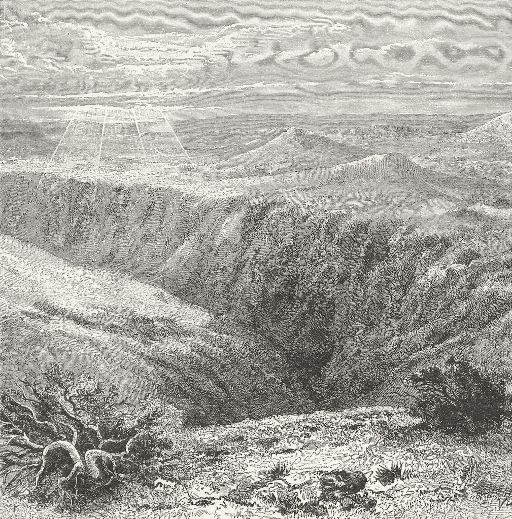 SAUDI ARABIA. A Fulj, North Nefud c1885 old antique vintage print picture